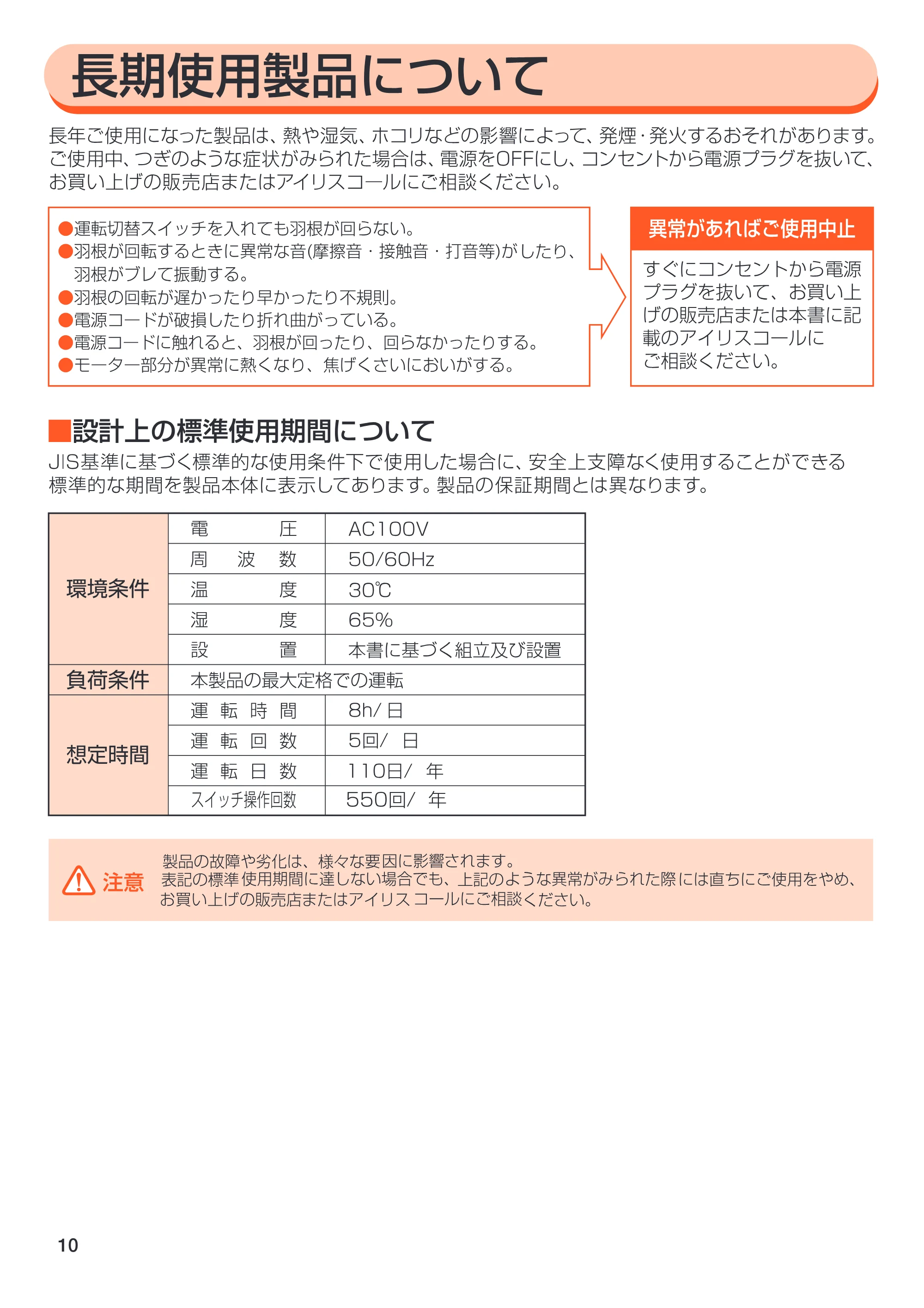 アイリスオーヤマ ENC-15KR 取扱説明書 — 10 — 原本ページ — 10ページ