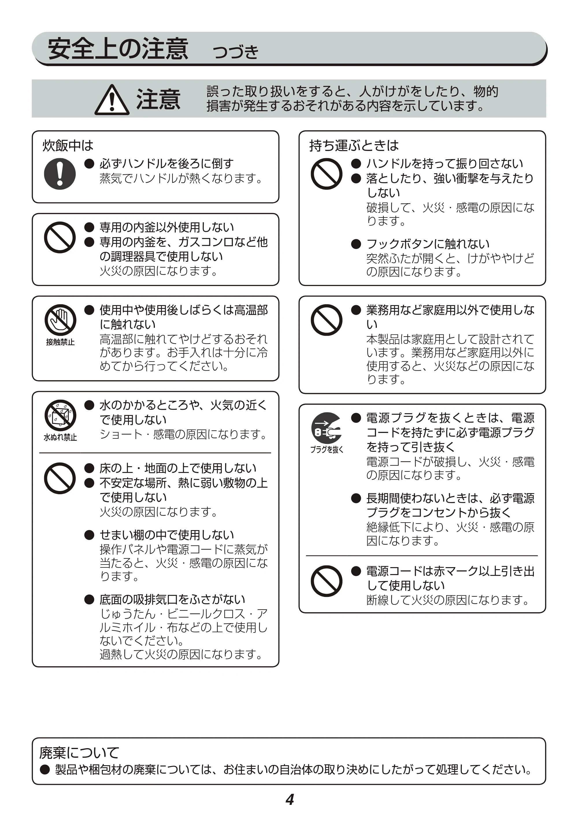 アイリスオーヤマ KRC-IB50 取扱説明書 — 原本ページ — 4ページ