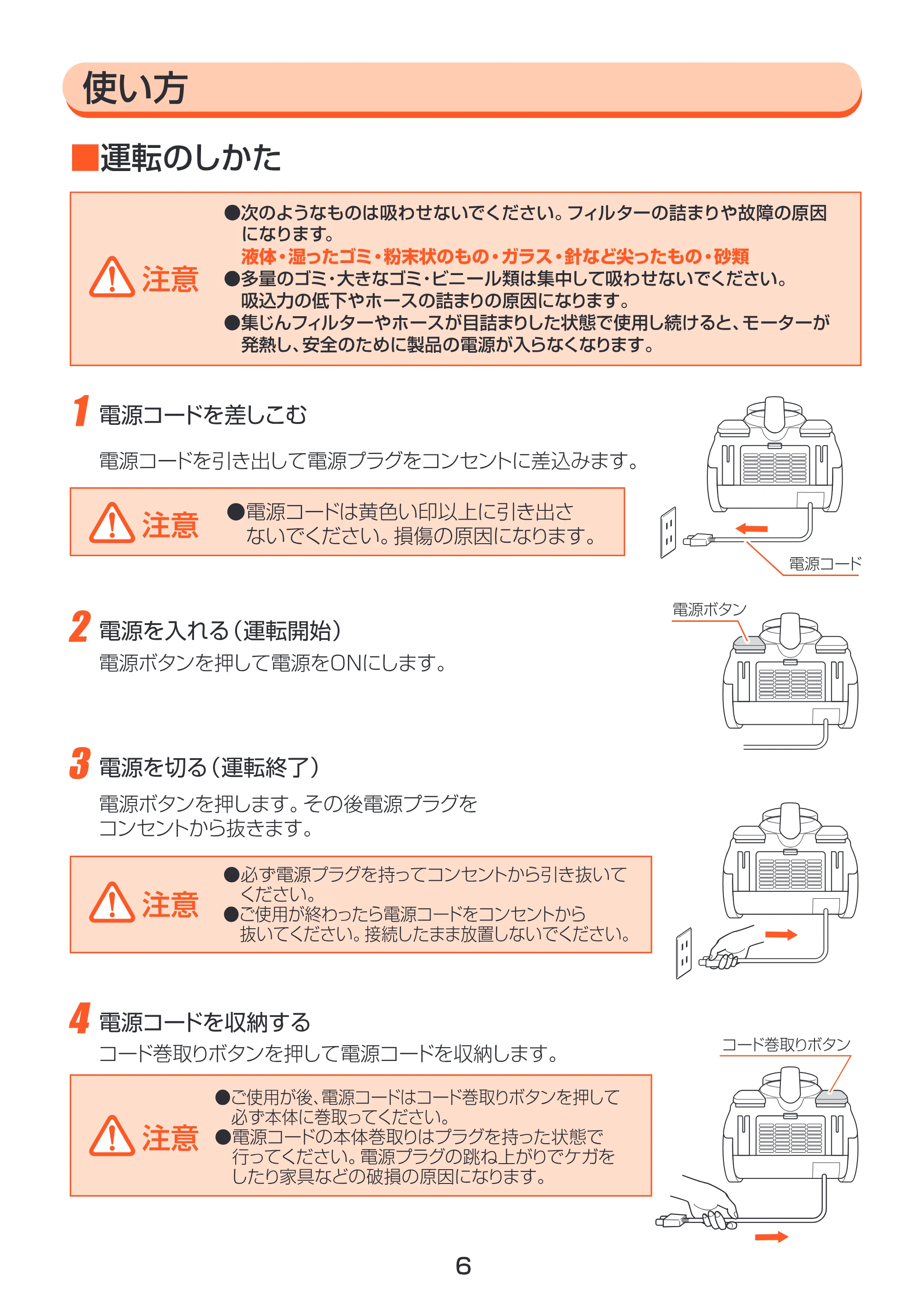 アイリスオーヤマ IC-CN90 取扱説明書 — 原本ページ — 6ページ