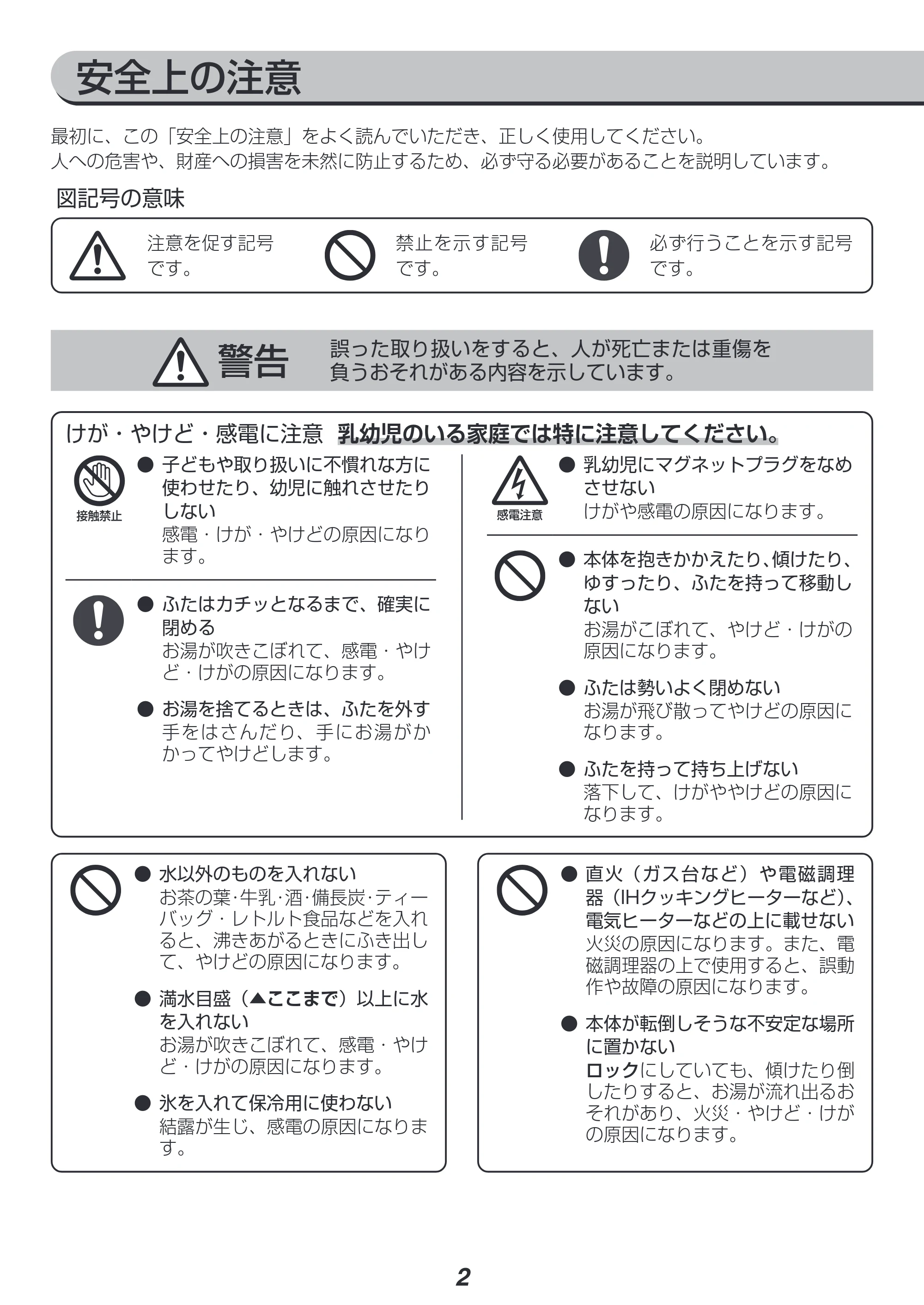 アイリスオーヤマ IAHD-130 取扱説明書 — 原本ページ — 2ページ