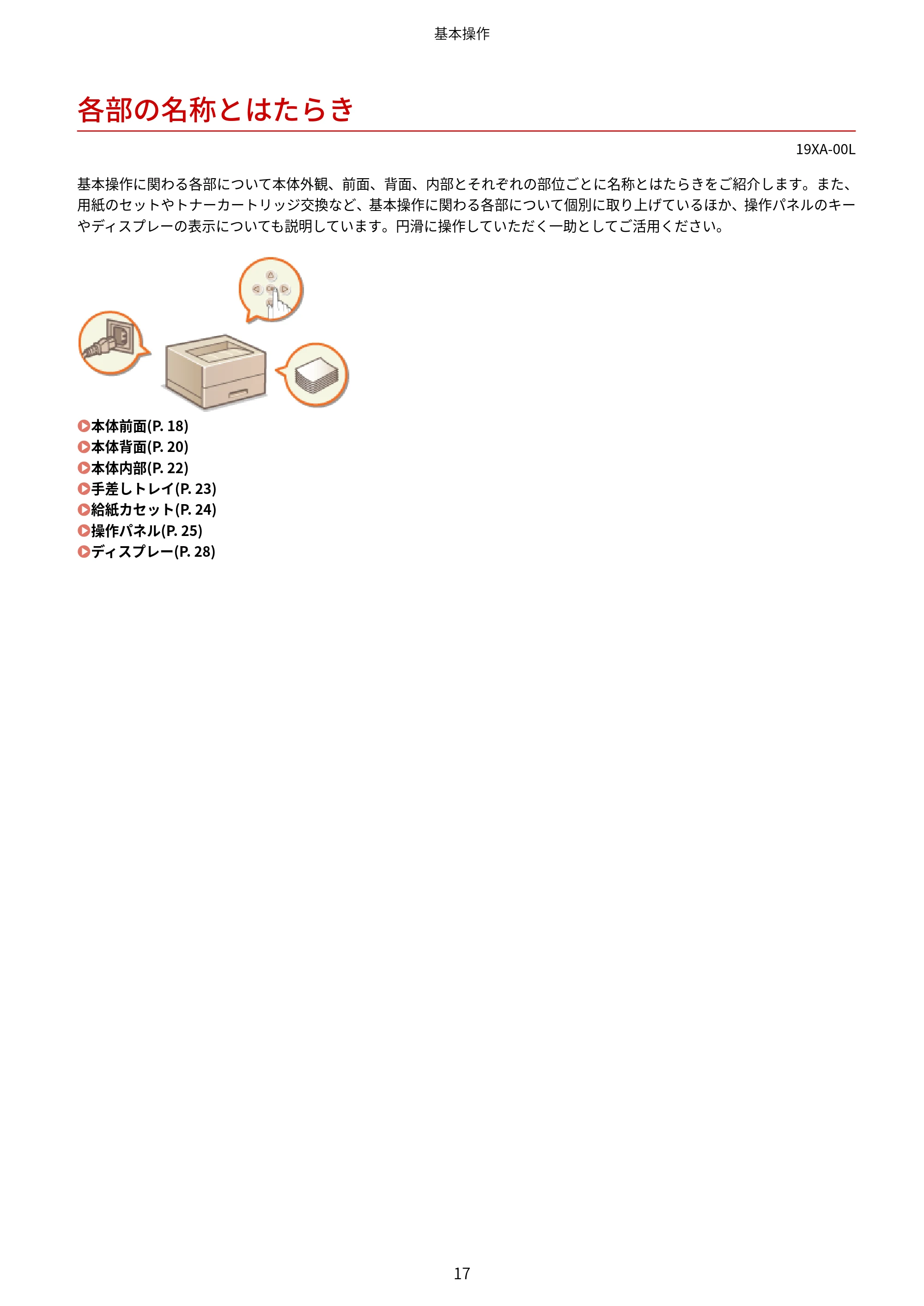 キヤノン LBP443i/LBP442/LBP441/LBP441e ユーザーズガイド 2020年3月26日掲載（PDF：8.04MB） — 各部の名称とはたらき — 原本ページ — 23ページ