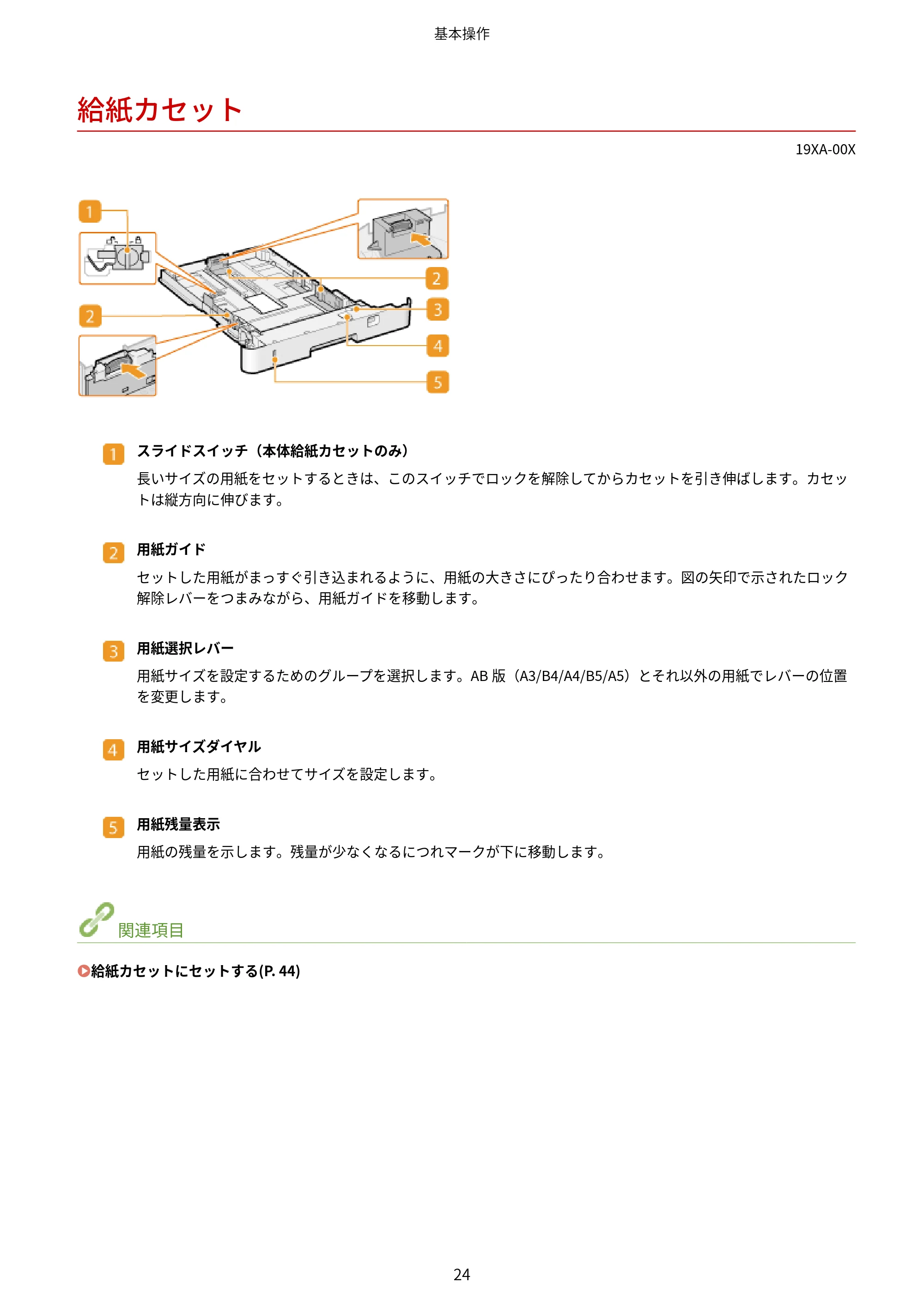 キヤノン LBP443i/LBP442/LBP441/LBP441e ユーザーズガイド 2020年3月26日掲載（PDF：8.04MB） — 給紙カセット — 原本ページ — 30ページ