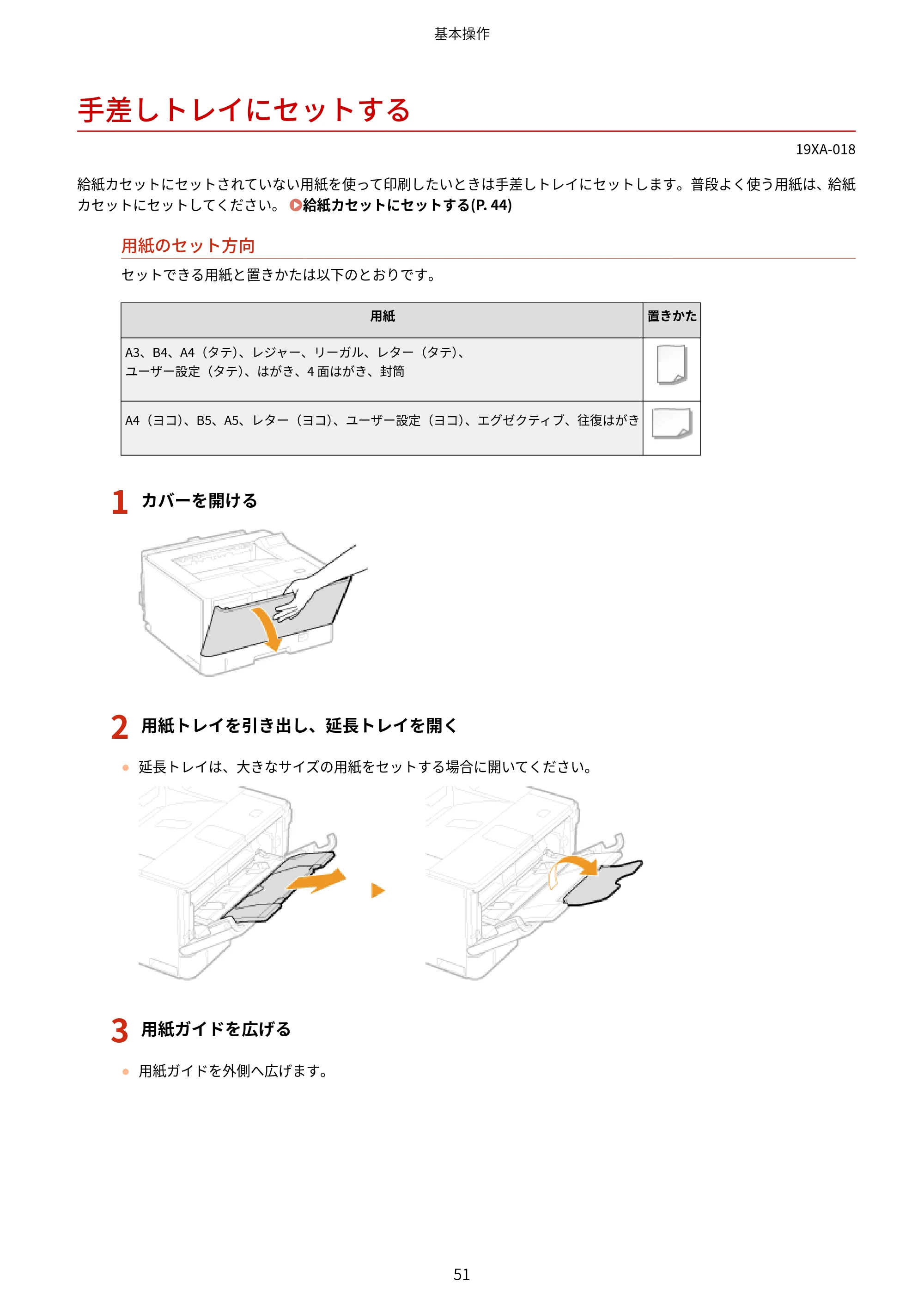 キヤノン LBP443i/LBP442/LBP441/LBP441e ユーザーズガイド 2020年3月26日掲載（PDF：8.04MB） — 手差しトレイにセットする — 原本ページ — 57ページ