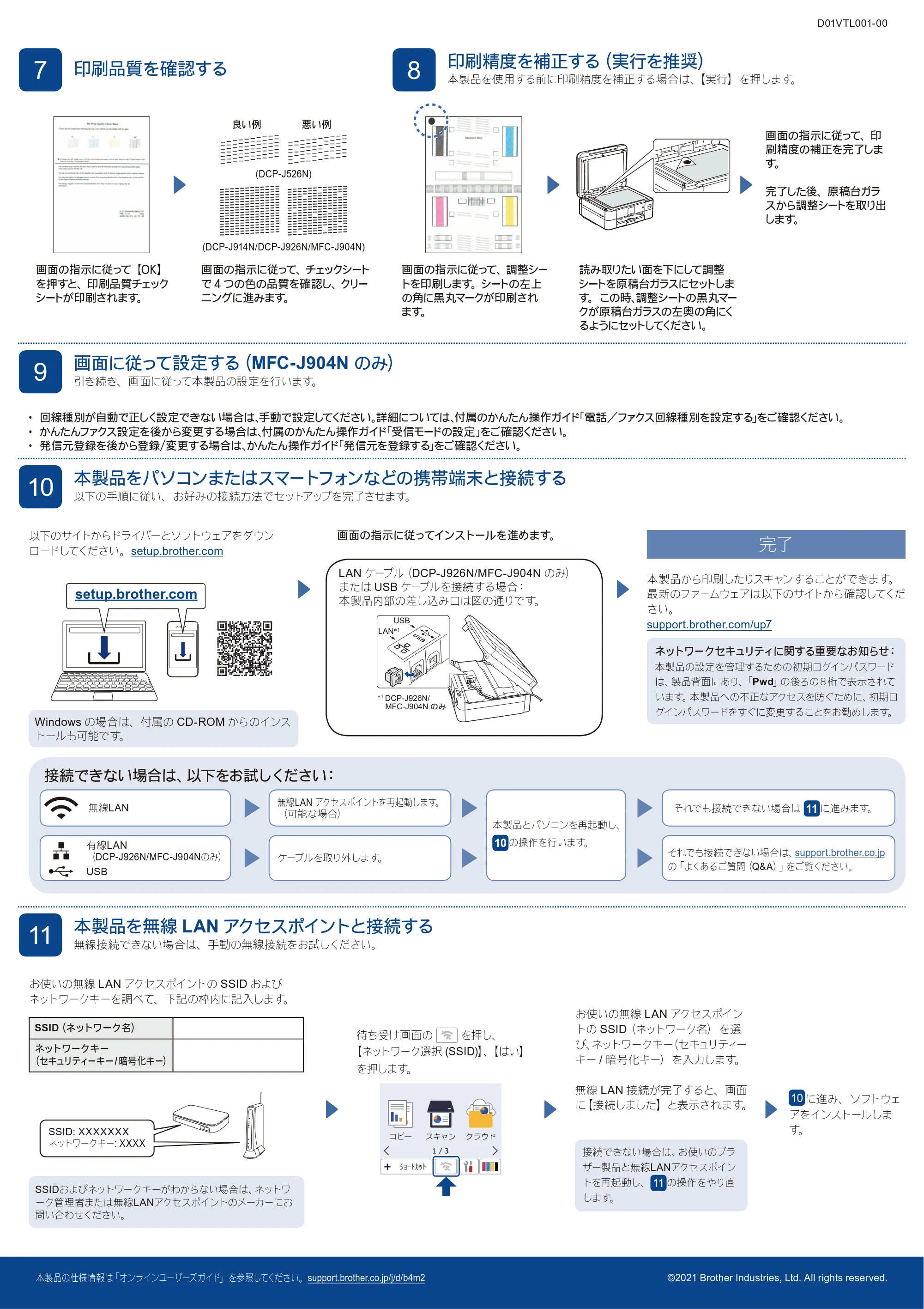 ブラザー DCP-J526N / DCP-J914N / DCP-J926N-B/W かんたん設置ガイド — 原本ページ — 2ページ