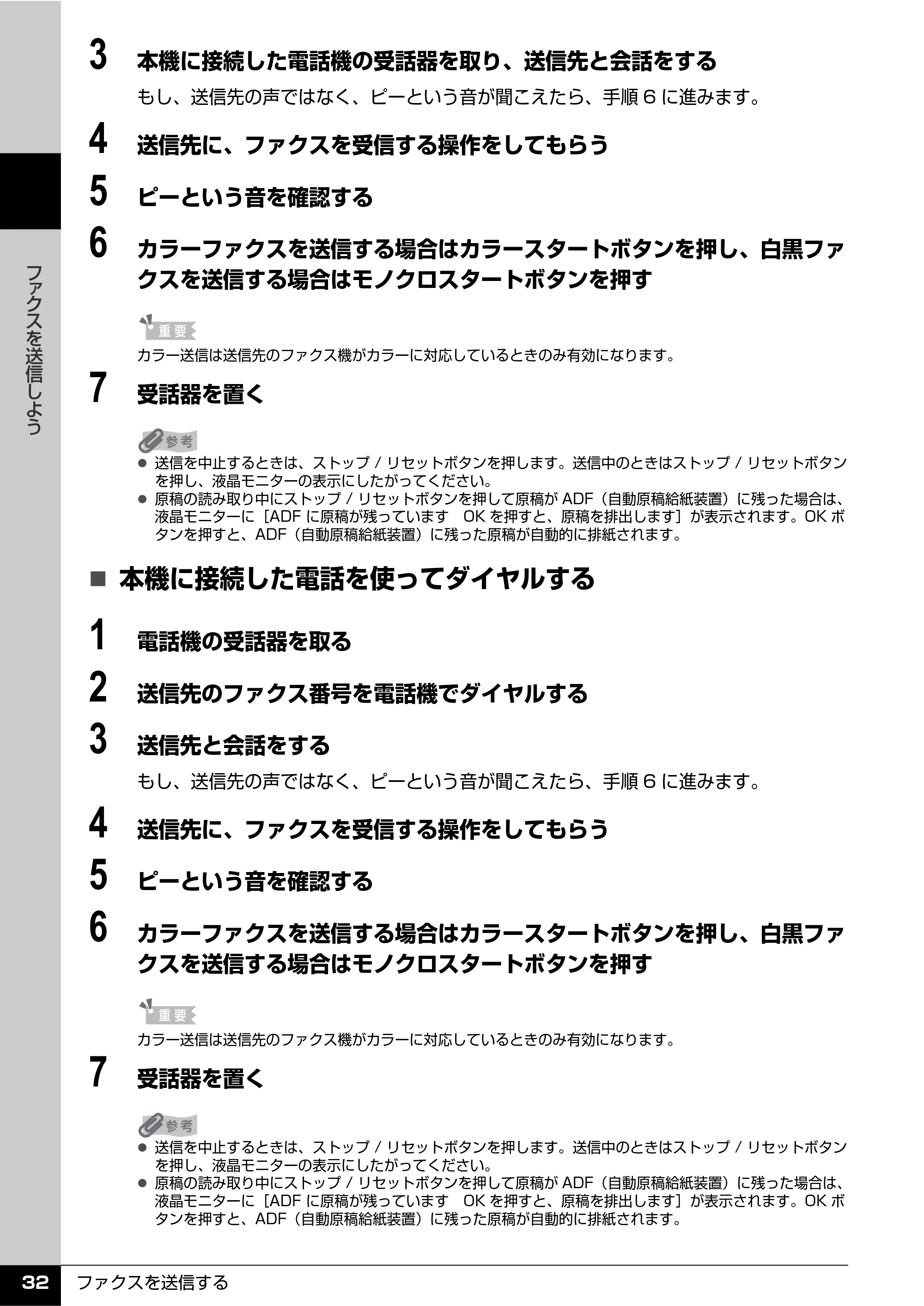 キヤノン PIXUS MX7600 操作ガイド （ファクス操作編） （PDF形式／3.65Mバイト） — 原本ページ — 34ページ