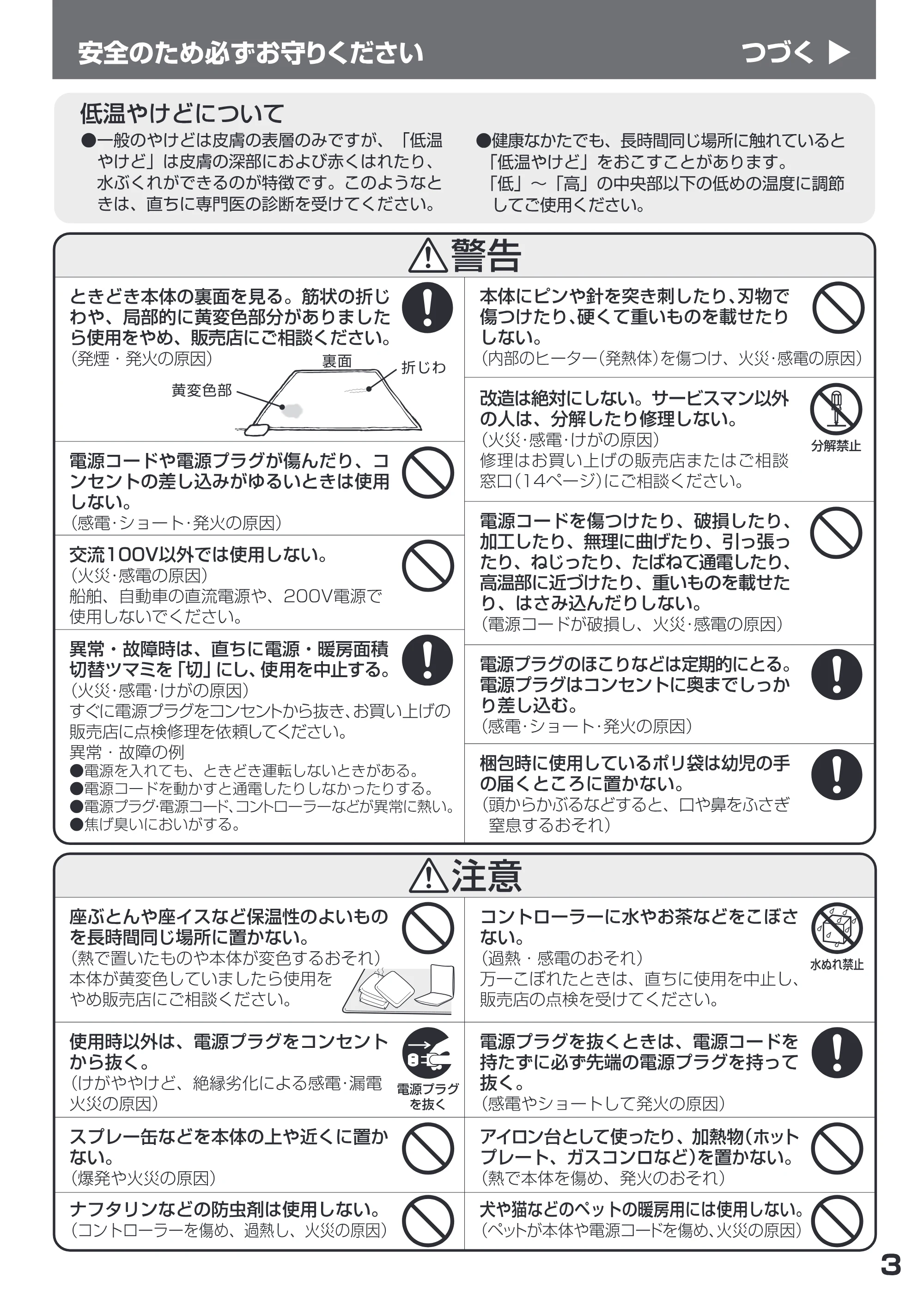 日立 HLU-3008CX / HLU-2008CX 取扱説明書 — 原本ページ — 3ページ