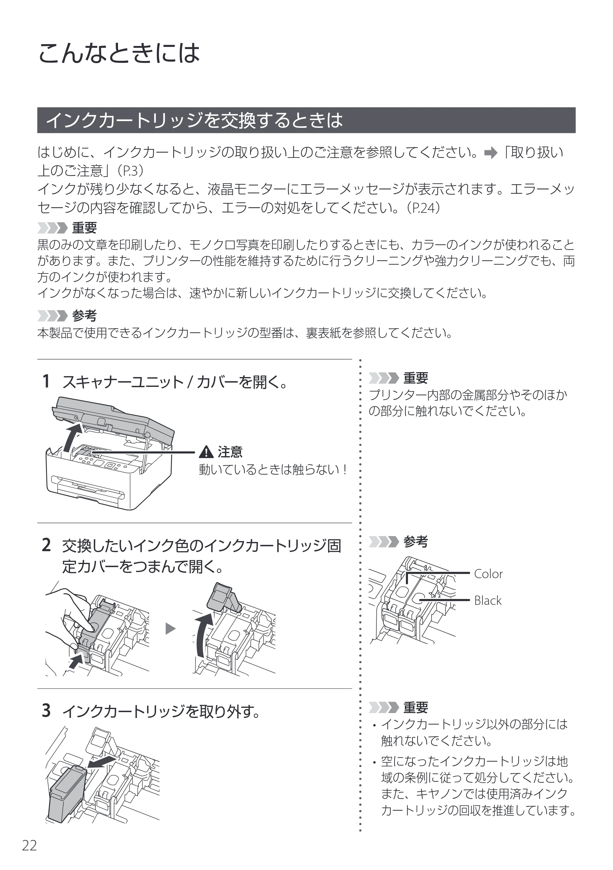 キヤノン PIXUS TS5630 設置・基本操作マニュアル 2025年10月22日掲載（PDF：5.9MB） — こんなときには — 原本ページ — 24ページ