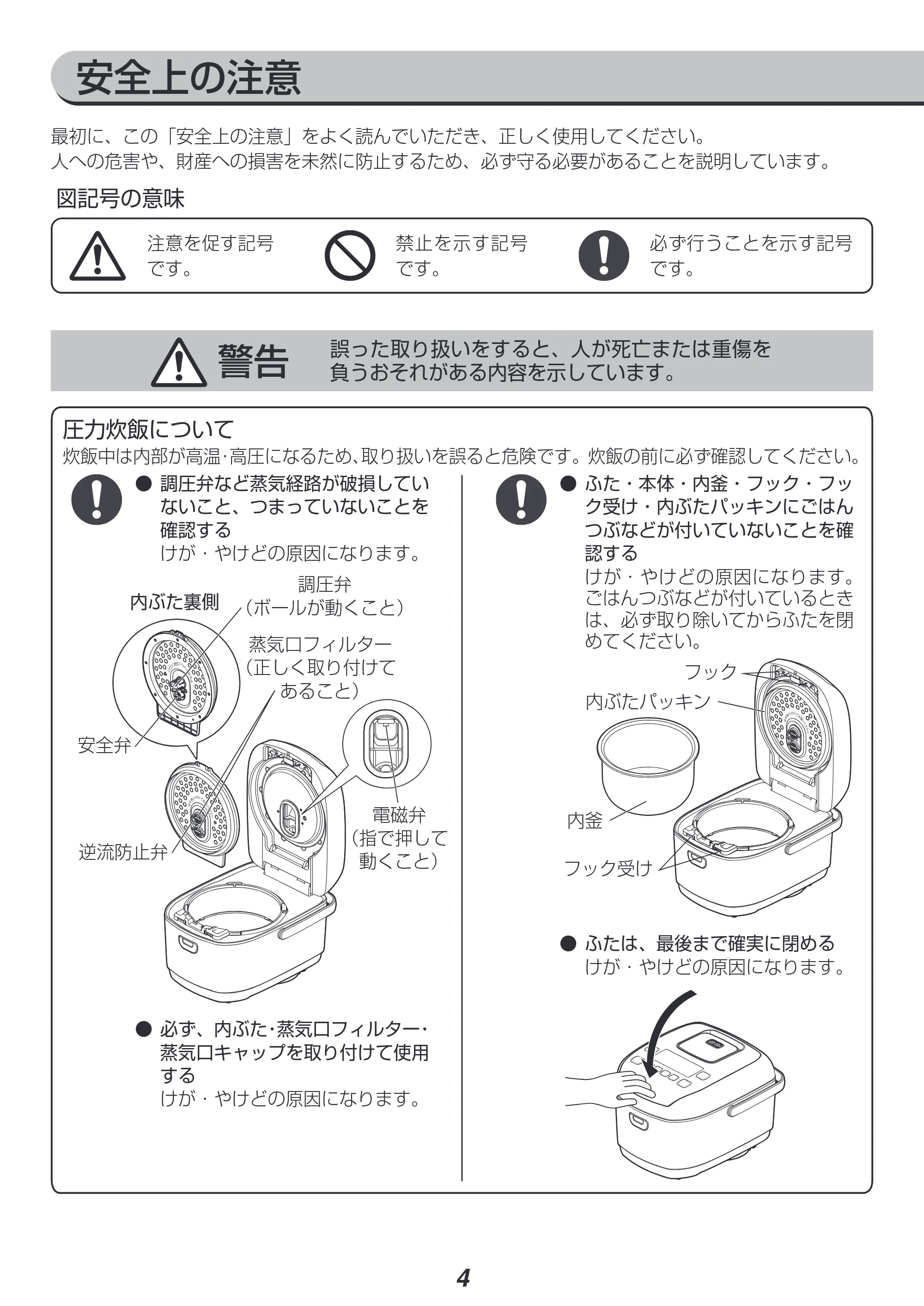 アイリスオーヤマ KRC-PD10 取扱説明書 — 原本ページ — 4ページ