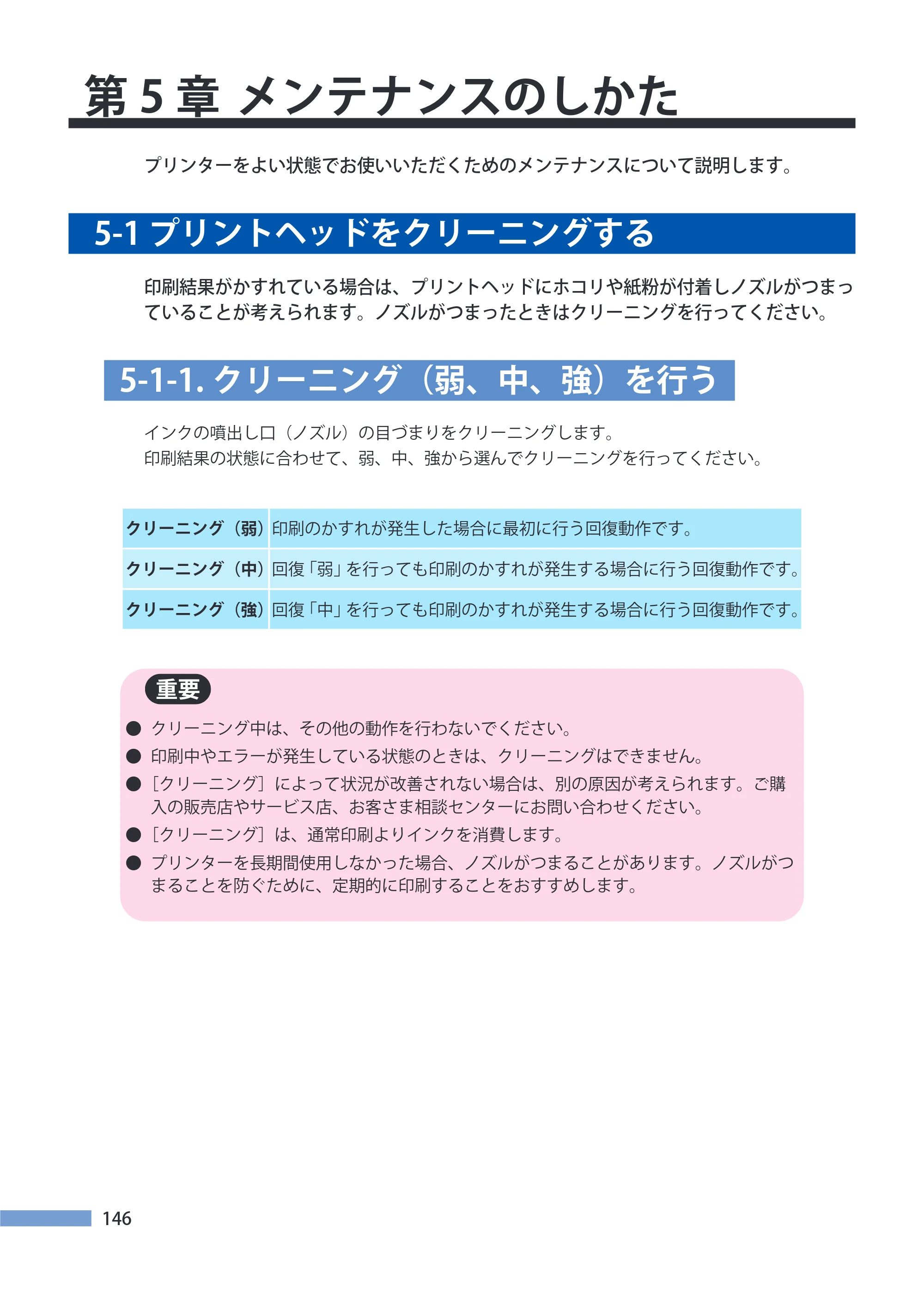 キヤノン LX-P5500/LX-D5500 LX-P5500／LX-D5500 （BJI-P511M用）ユーザーズガイド 2025年7月24日更新（PDF：14.6MB） — 第5章 メンテナンスのしかた — 原本ページ — 153ページ