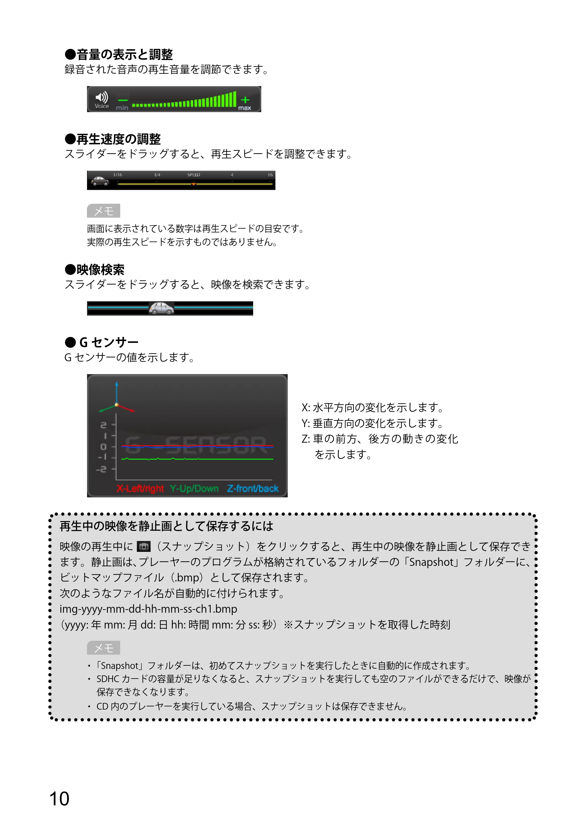 エレコム LVR-SD120H / LVR-SD120H/P プレーヤー操作ガイド — 原本ページ — 10ページ