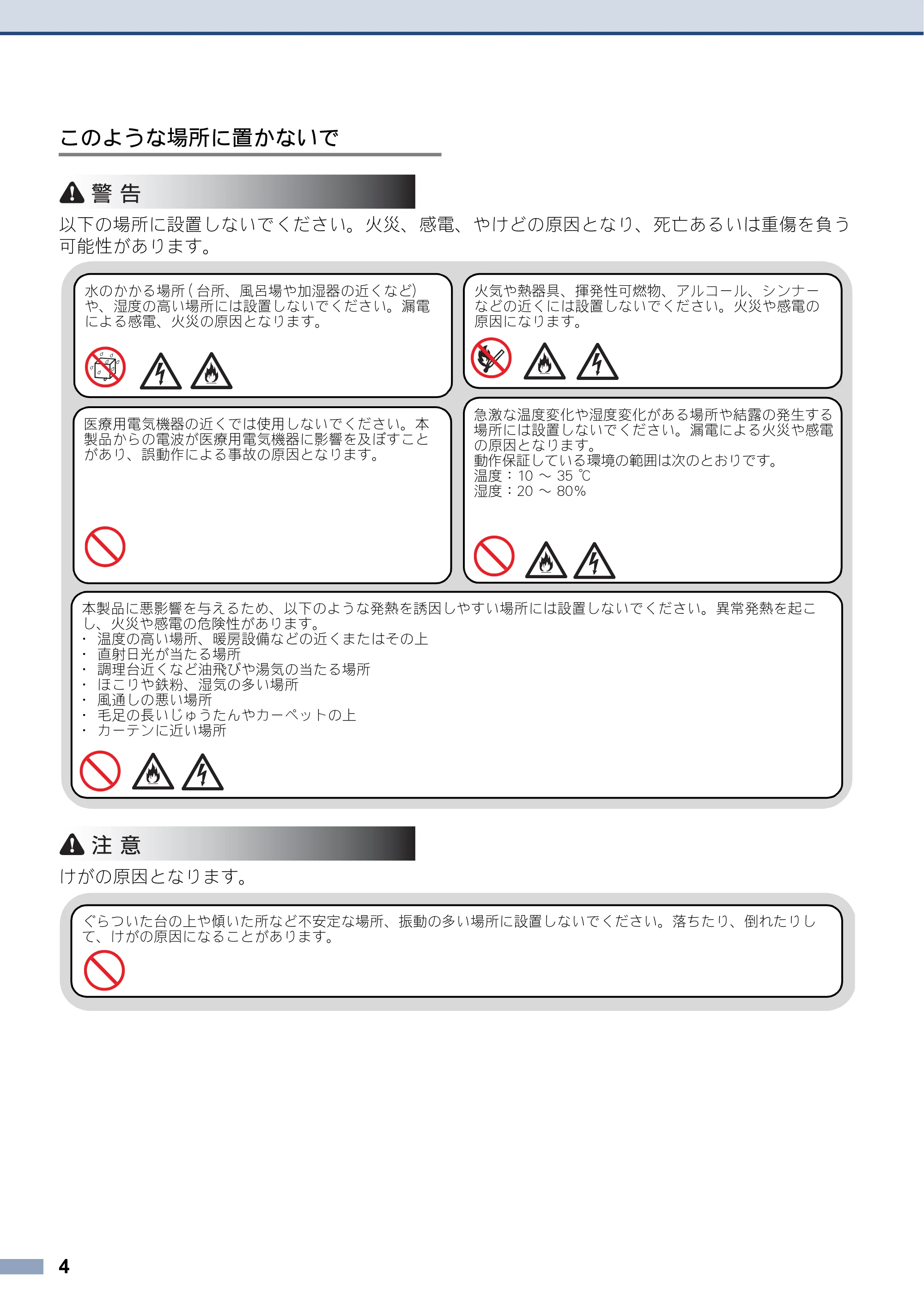 ブラザー DCP-J572N / DCP-J972N / DCP-J973N-B/W 安全にお使いいただくために — 原本ページ — 4ページ