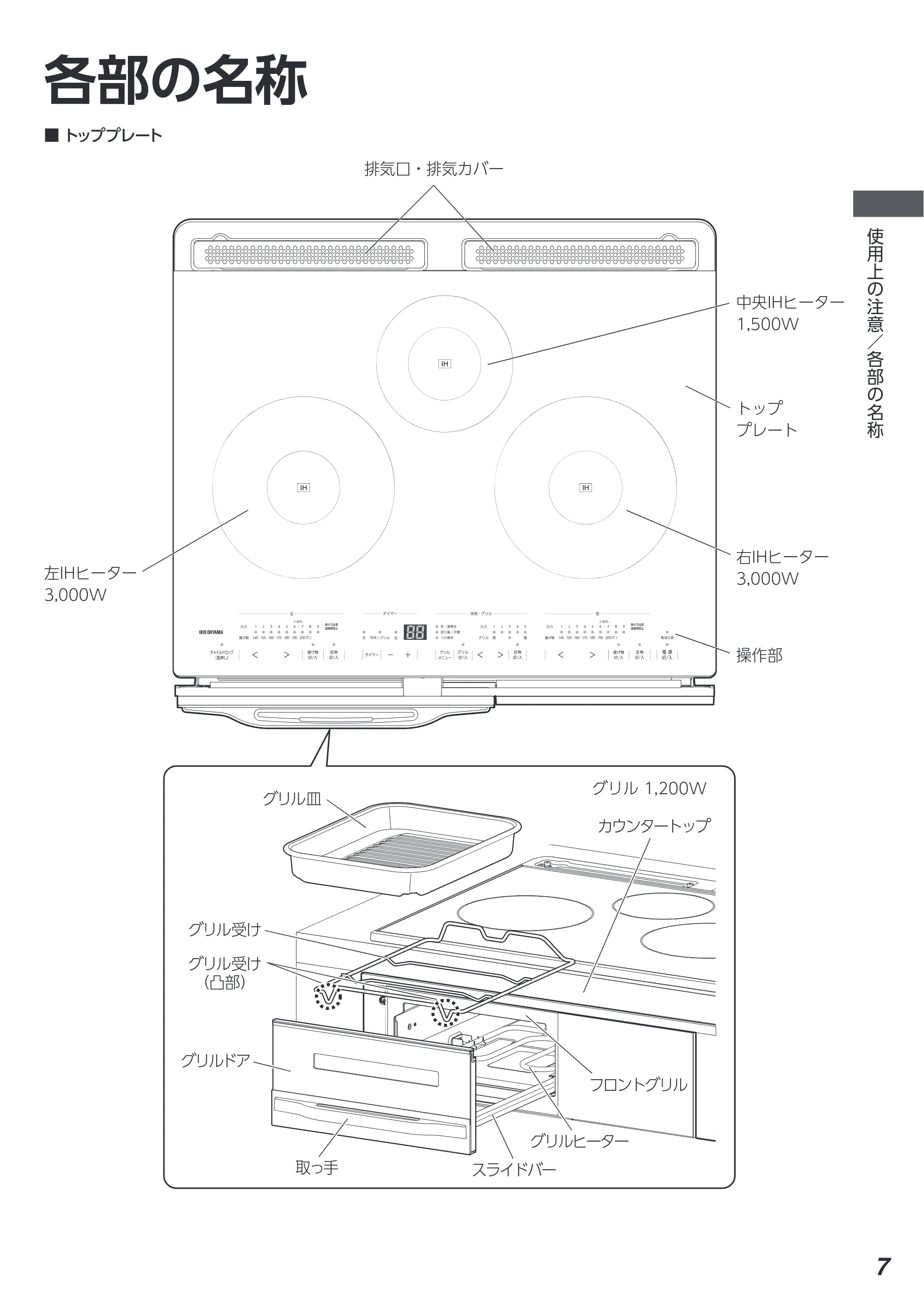 アイリスオーヤマ IHC-B3201 取扱説明書 — 原本ページ — 7ページ