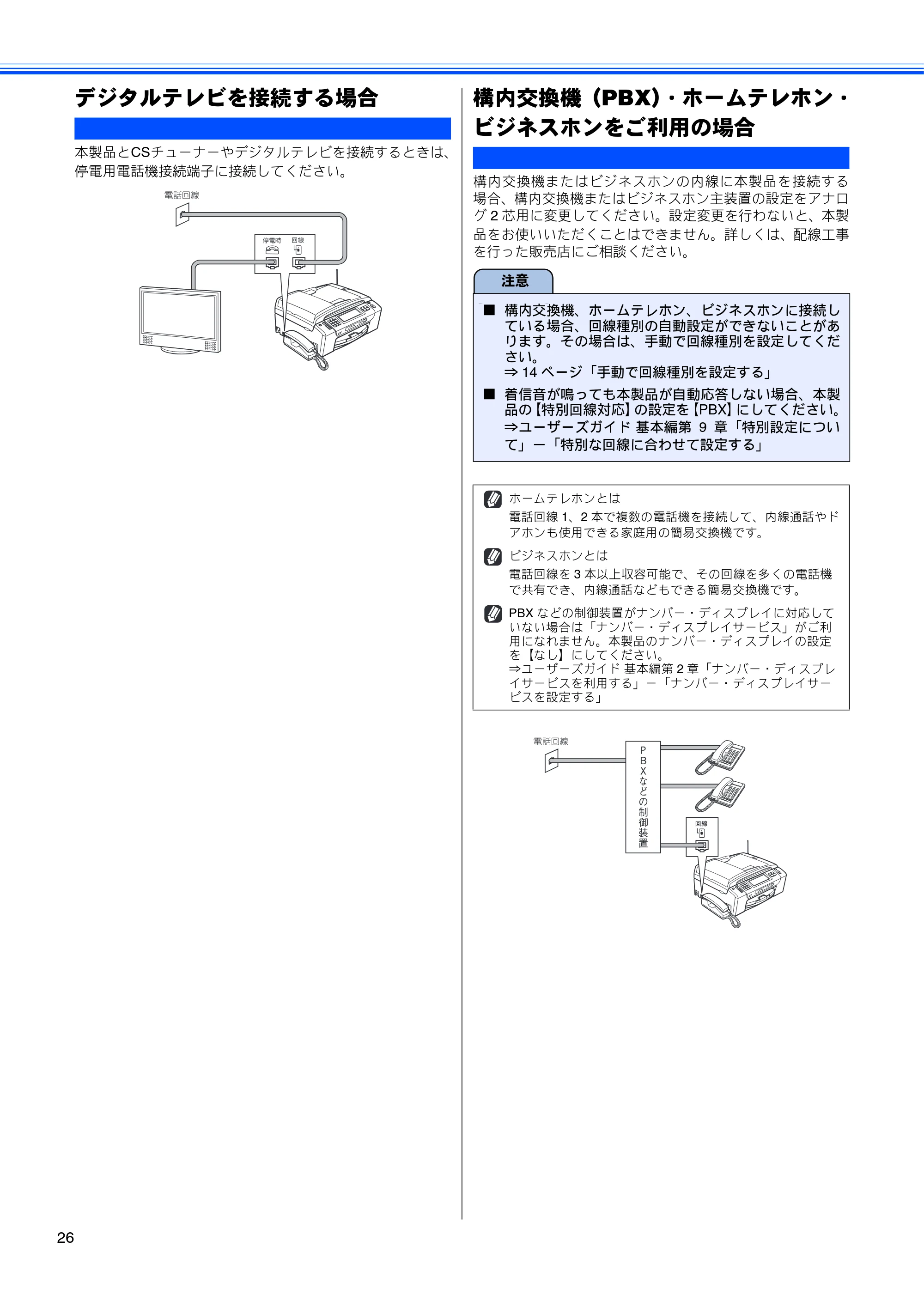 ブラザー MFC-J950DN / MFC-J950DWN かんたん設置ガイド — デジタルテレビを接続する場合 — 原本ページ — 28ページ
