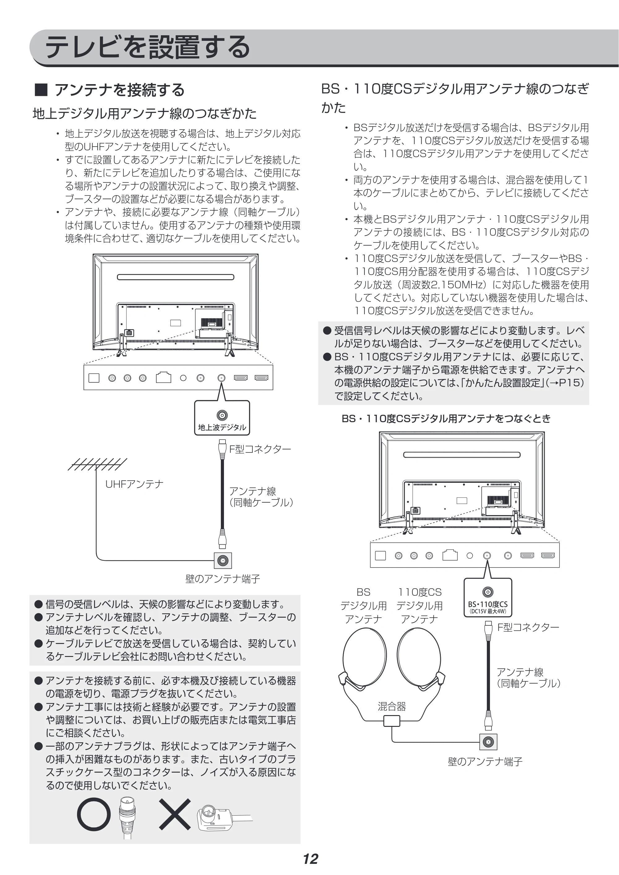 アイリスオーヤマ LT-49A620 取扱説明書 — 原本ページ — 12ページ