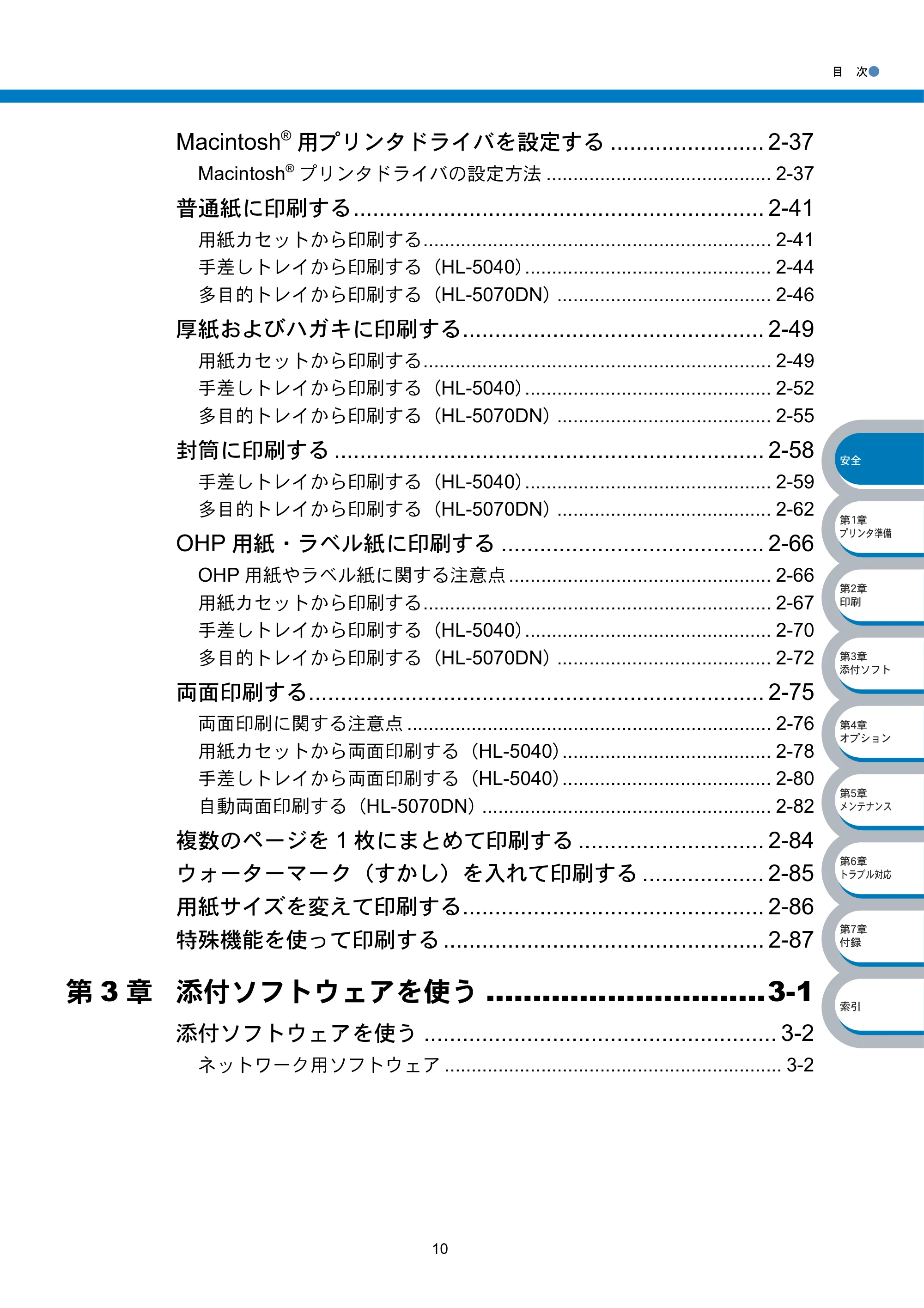 ブラザー HL-5040 / HL-5070DN 取扱説明書(本体) — 原本ページ — 15ページ