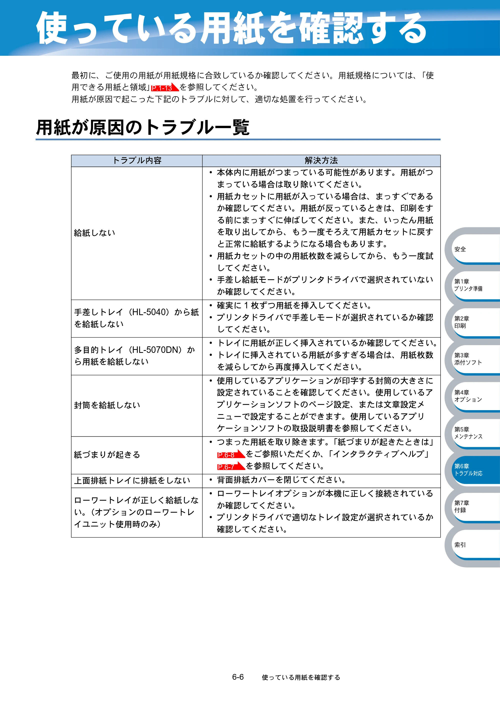 ブラザー HL-5040 / HL-5070DN 取扱説明書（本体） — 使っている用紙を確認する — 原本ページ — 149ページ
