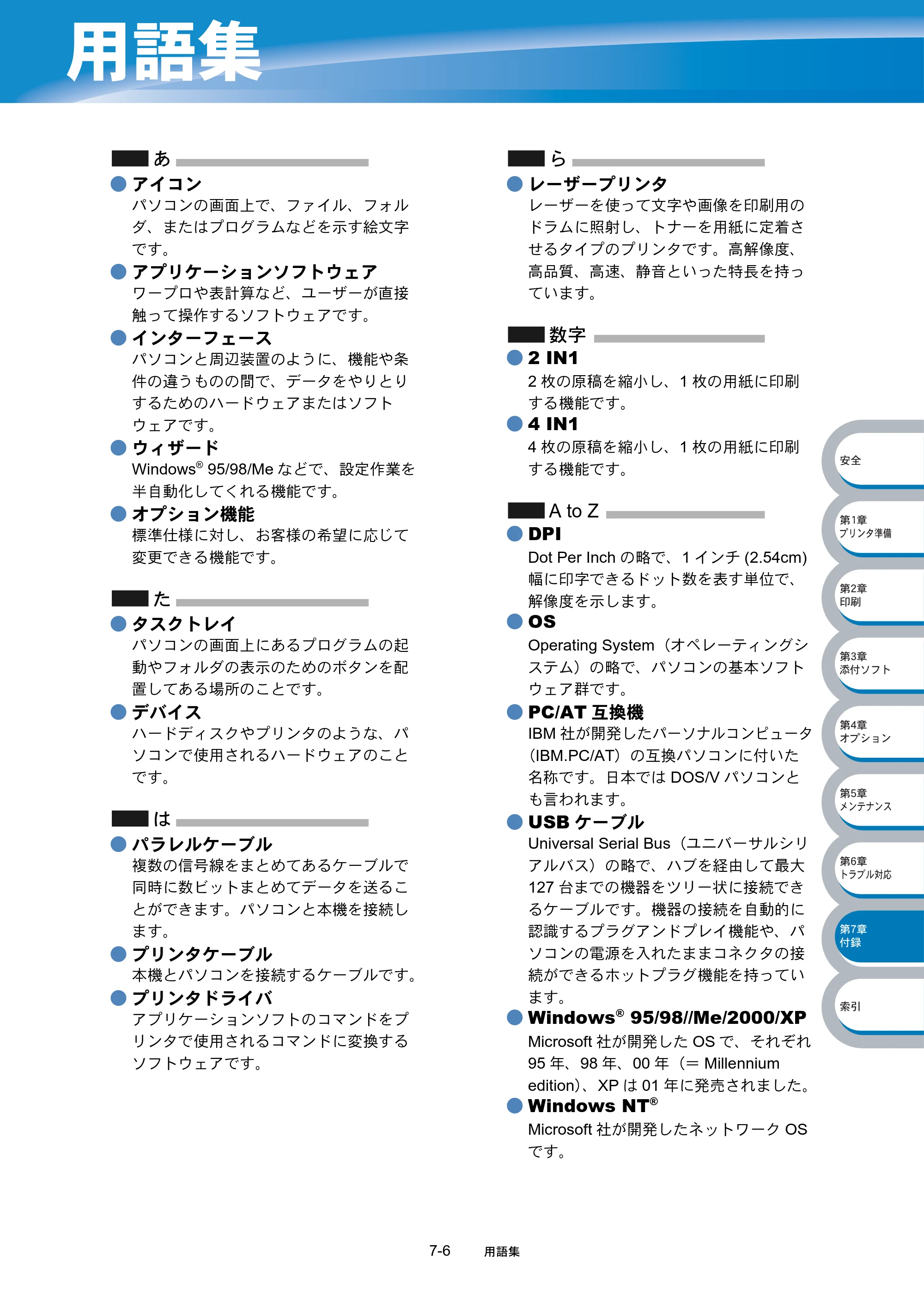 ブラザー HL-5040 / HL-5070DN 取扱説明書（本体） — 用語集 — 原本ページ — 168ページ